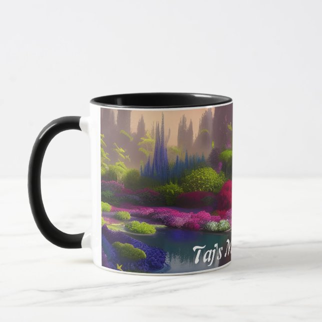 Taj's Morning Tea Personalized Customizable Mug (Left)