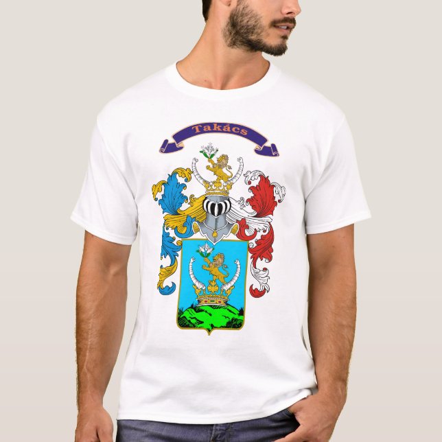 Takacs Family Hungarian Coat of Arms T-shirt (Front)