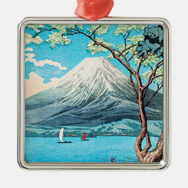 Takahashi - Mount Fuji from Lake Yamanaka Metal Ornament (Front)