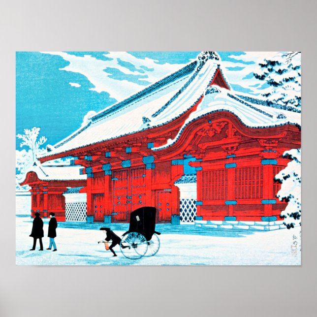 Takahashi - The Red Gate of Hongo in Snow Poster (Front)