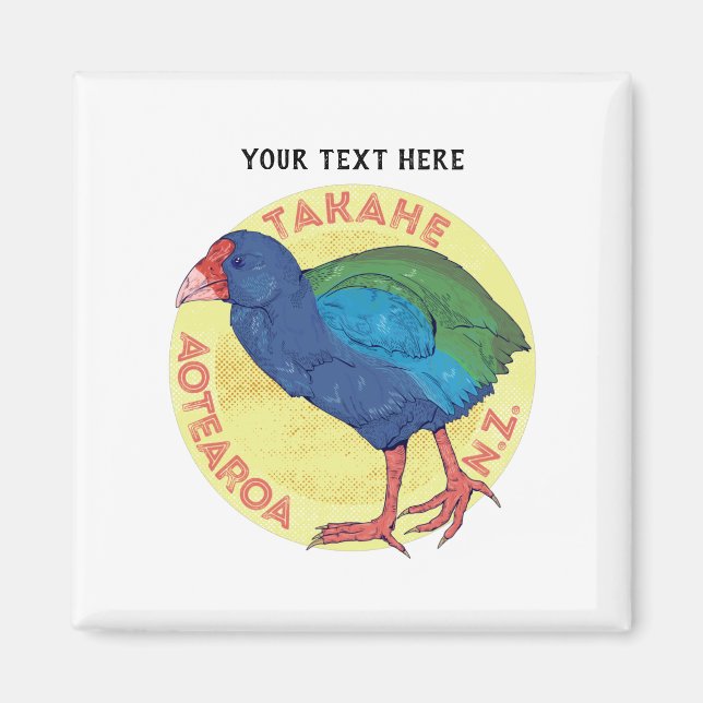 Takahe Aotearoa New Zealand Magnet (Front)