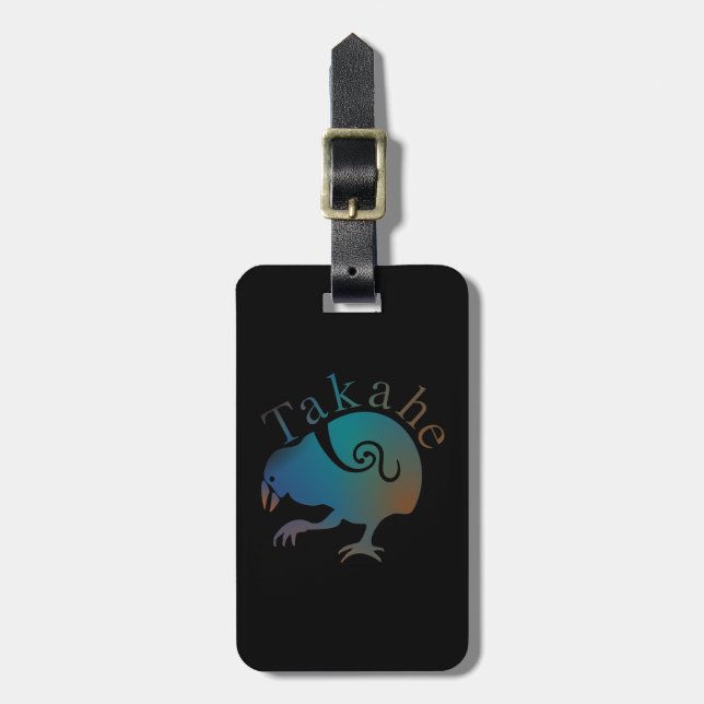 Takahe Flightless native New Zealand bird Luggage Tag (Front Vertical)