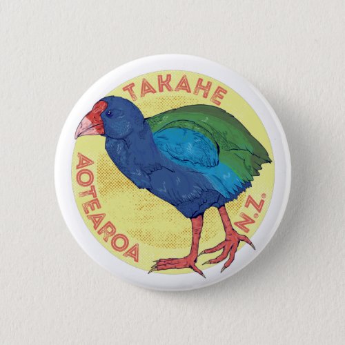 Takahe NZ bird Button