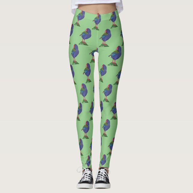 Takahe NZ bird Leggings (Front)