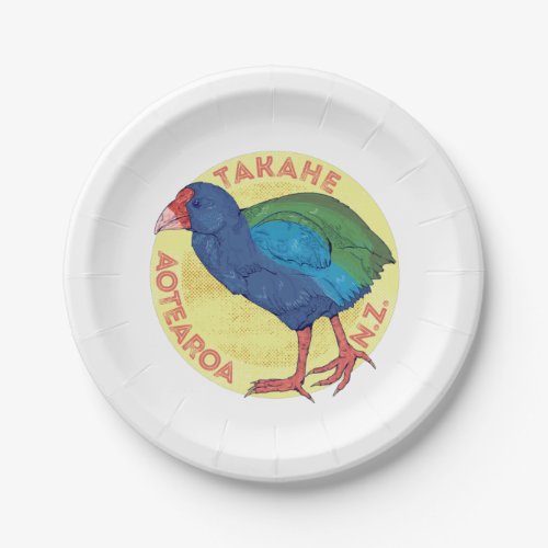 Takahe NZ bird Paper Plates