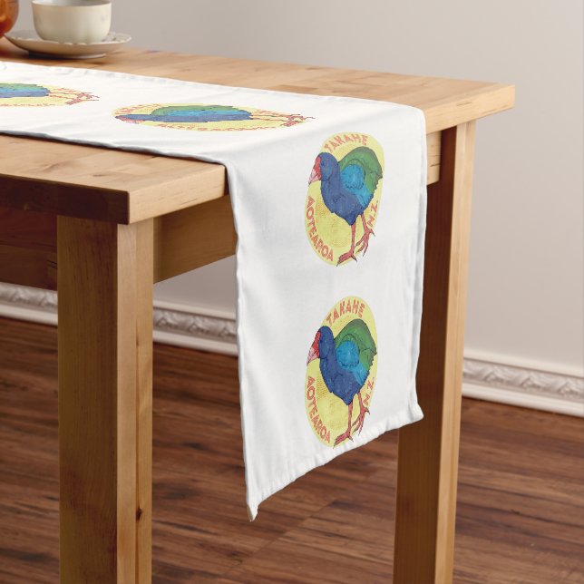 Takahe NZ bird Short Table Runner (In Situ)