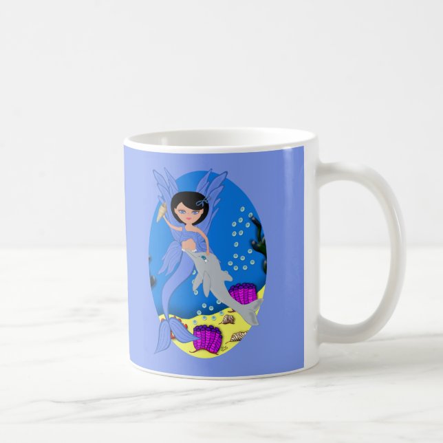 Takara the Merfaery and Dolphin Mug (Right)
