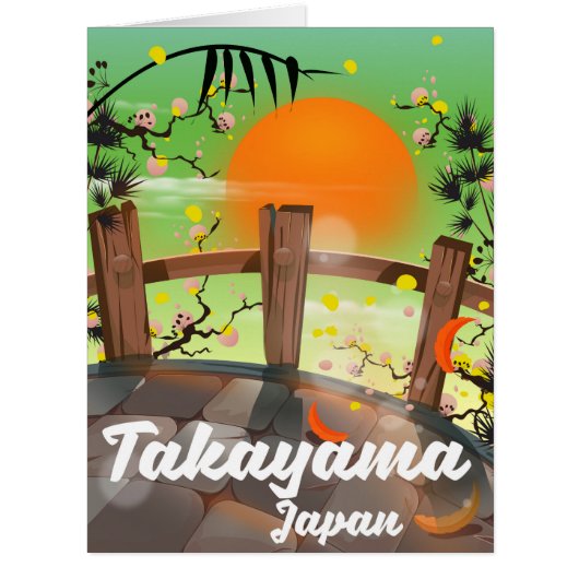Takayama Japanese blossom poster. (Front)