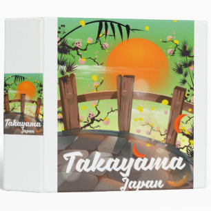 Takayama Japanese blossom poster. 3 Ring Binder
