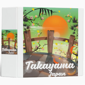 Takayama Japanese blossom poster. 3 Ring Binder