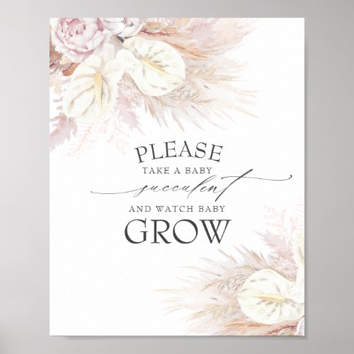 Take A Baby Succulent _ Exotic Baby Shower Sign