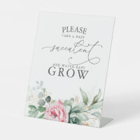 Take A Baby Succulent - Greenery Baby Shower Sign