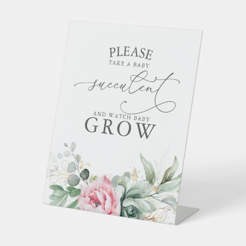 Take A Baby Succulent _ Greenery Baby Shower Sign