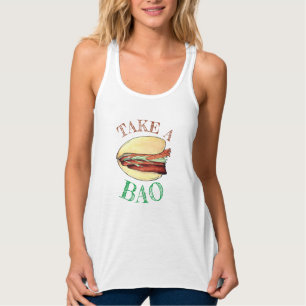 TAKE A BAO Pork Belly Bun Chinese Taiwanese Food Tank Top