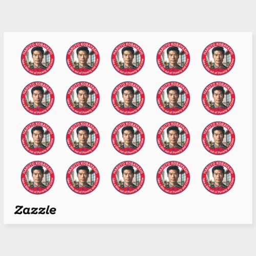Take a Bite out of Poverty and Crime Photo Classic Round Sticker