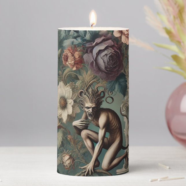 Take a Bow – Gothic Altar in Solitaire Pillar Candle (In Situ)