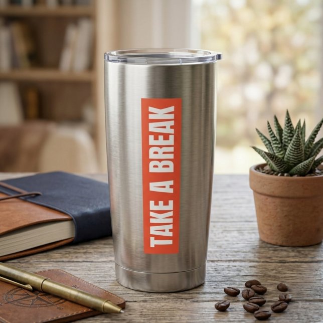 Take A Break Red Block Thermal Tumbler (Creator Uploaded)
