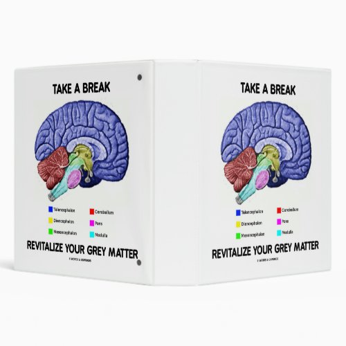 Take A Break Revitalize Your Grey Matter Brain 3 Ring Binder