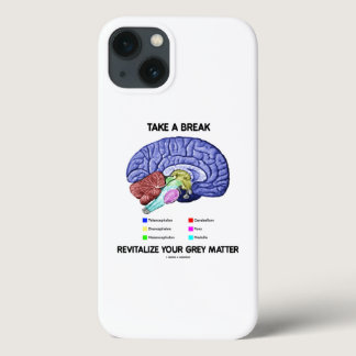 Take A Break Revitalize Your Grey Matter Brain iPhone 13 Case