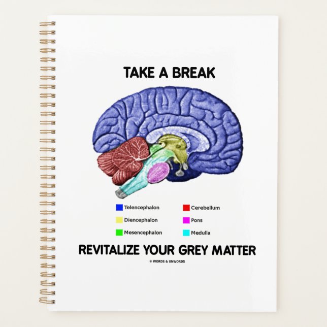 Take A Break Revitalize Your Grey Matter Brain Planner (Front)