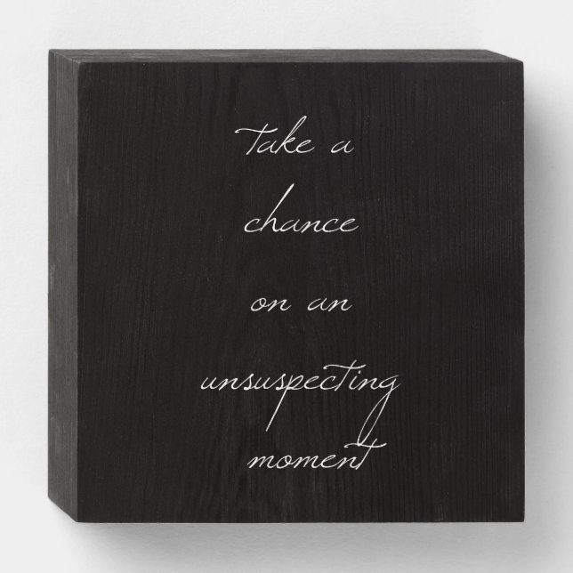 Take A Chance Wood Box Sign (Front Horizontal)