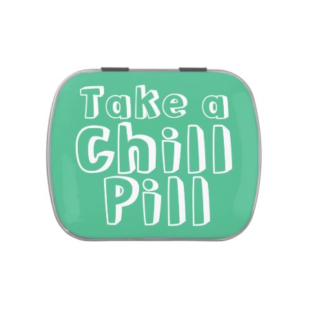 Take A Chill Pill Mint/candy Container Jelly Belly Candy Tin