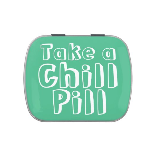 Take a Chill Pill Mint/Candy Container Jelly Belly Candy Tin (Top)