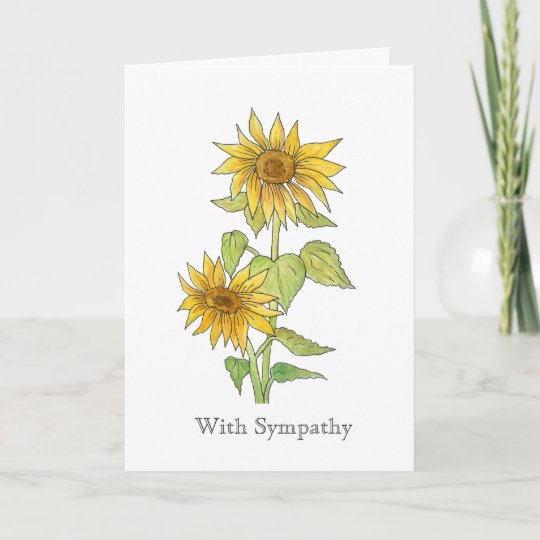 Take a deep breath Sunflower Sympathy Card | Zazzle.com