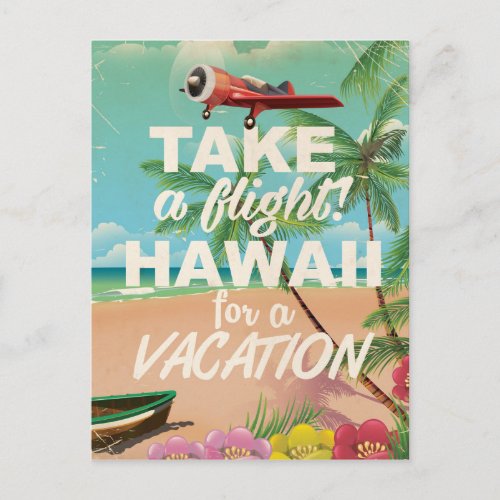 Take a Flight Hawaii for a Vacation Postcard