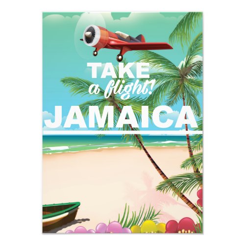 Take a Flight Jamaica Retro vacation poster