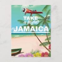 Take a Flight! Jamaica Retro vacation poster