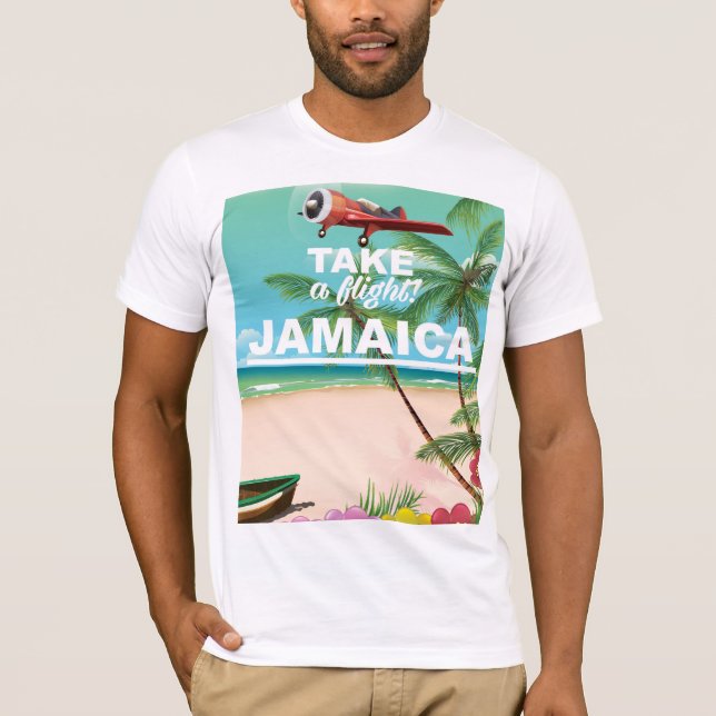 Take a Flight! Jamaica Retro vacation poster T-Shirt (Front)