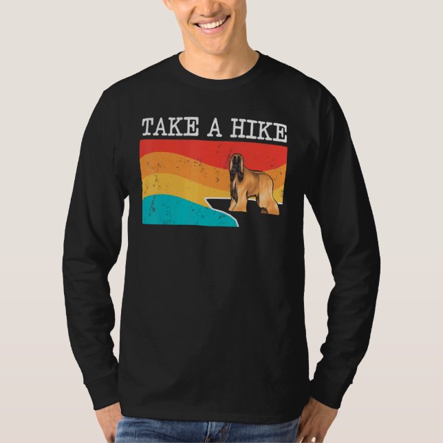 Take A Hike Afghan Hound Graphic Hiking T-Shirt (Front)