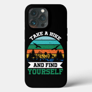 Take a Hike and Find Yourself Retro Vintage Hiking iPhone 13 Pro Case
