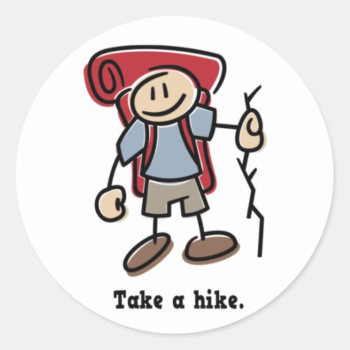 Take a Hike Classic Round Sticker