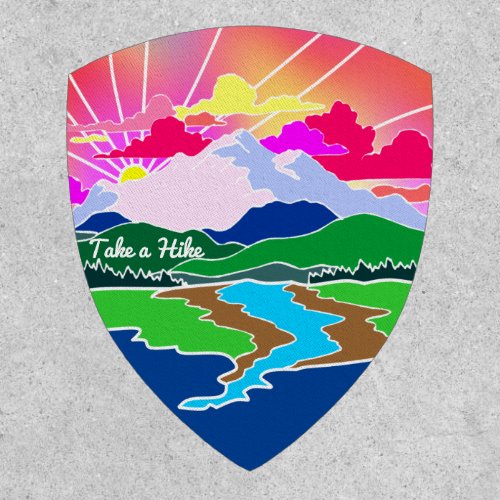 Take a Hike _ Colorful Sunset Mountains and River Patch