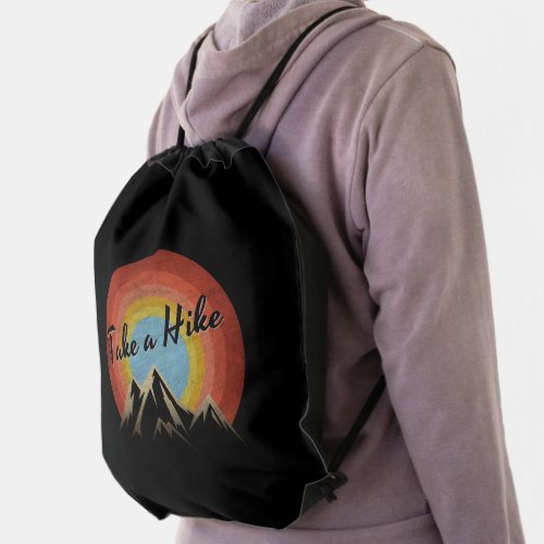 TAKE A HIKE DRAWSTRING BAG