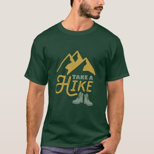 Take a Hike Funny Hiking Pun Hiker Vintage Retro T_Shirt
