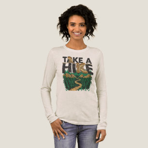 Take a Hike – Funny Hiking Quote with Boot Tri-Blend Shirt