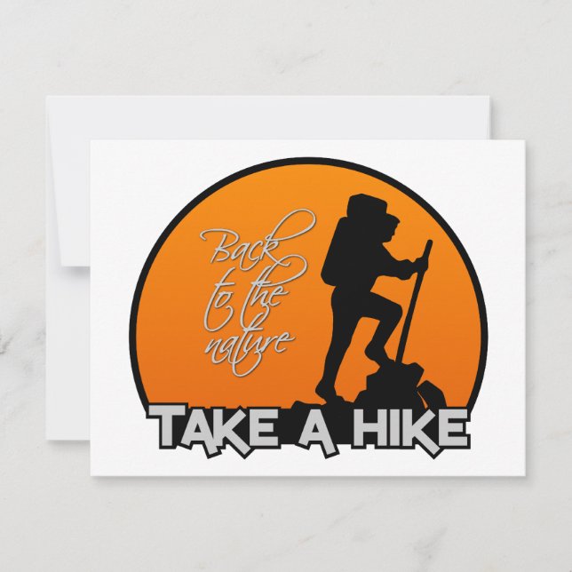 Take a Hike invitation, customizable Invitation (Front)
