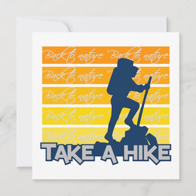 Take a Hike invitation, customizable Invitation (Front)