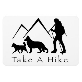 Take a Hike Magnet-German Shepherd/Husky Magnet