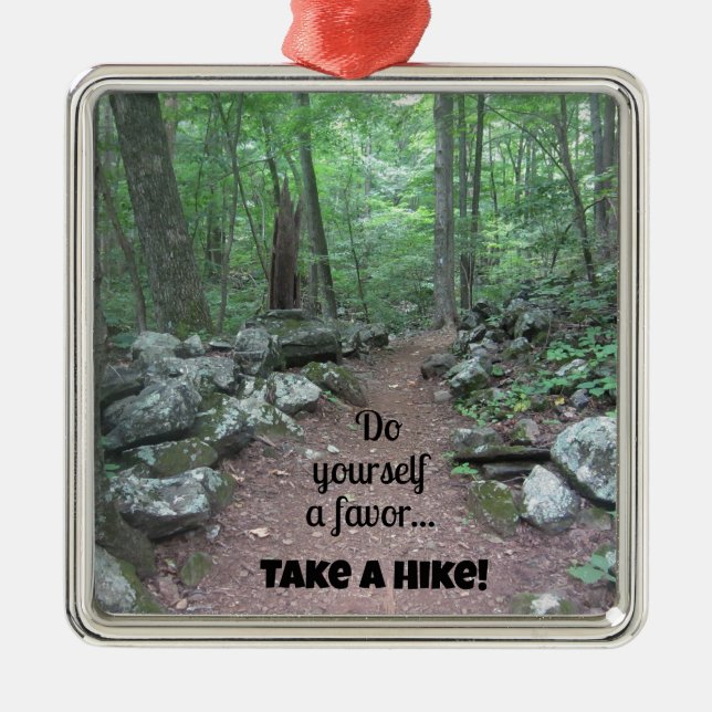 Take a Hike! Metal Ornament (Front)