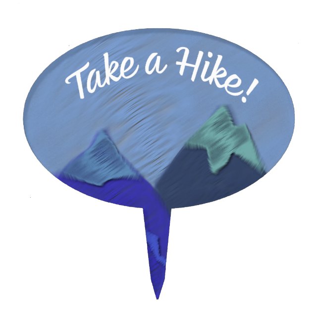 Take a Hike Mountain Peak Cake Topper (Front)