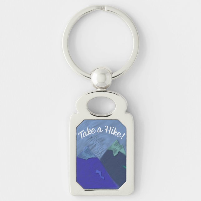 Take a Hike Mountain Peak Keychain (Front)