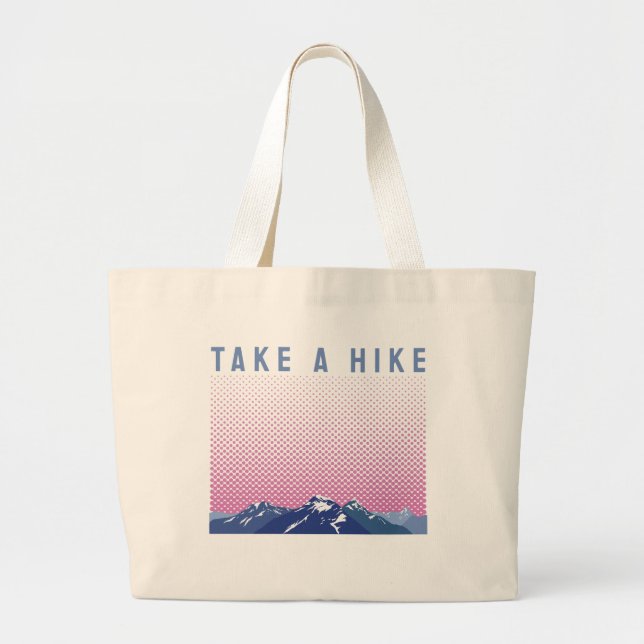 Take a Hike / Outdoor  Adventure  Large Tote Bag (Front)