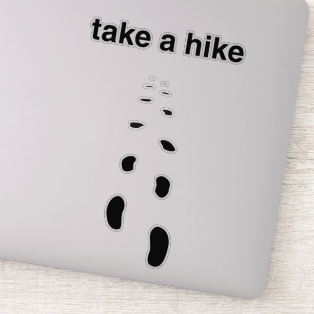 Take a Hike - Outdoors, Nature Sticker (Detail)