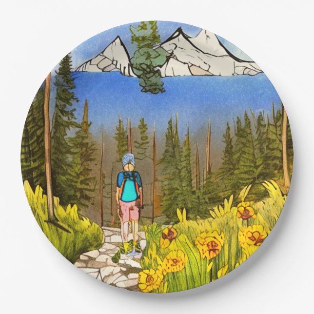 Take a Hike Paper Plates (Front)