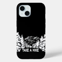 Take a Hike quote monochrome mountain landscape