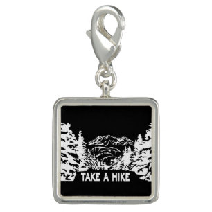 Take a Hike quote monochrome mountain landscape Charm